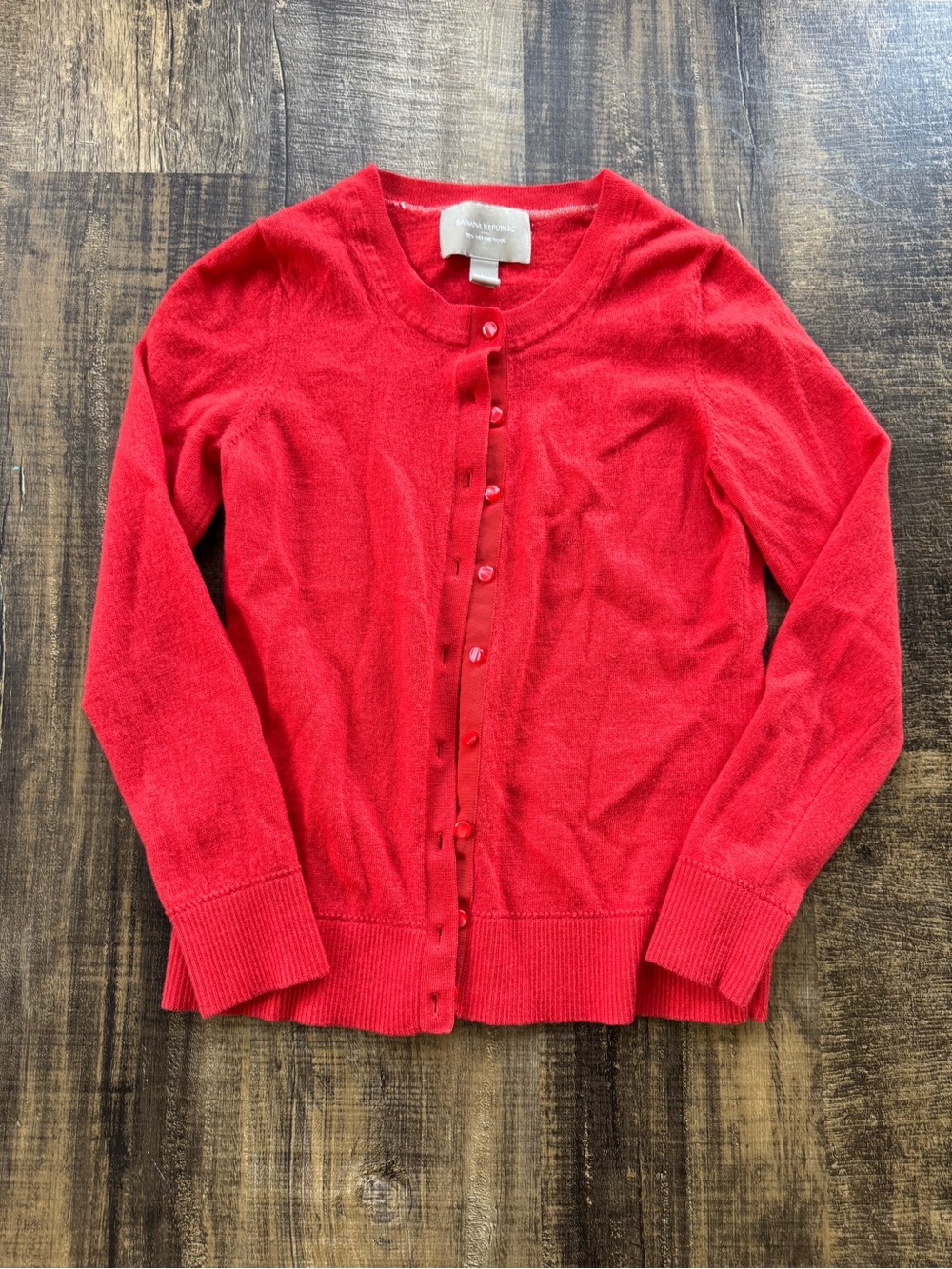 Banana Republic Red merino wool cardigan M